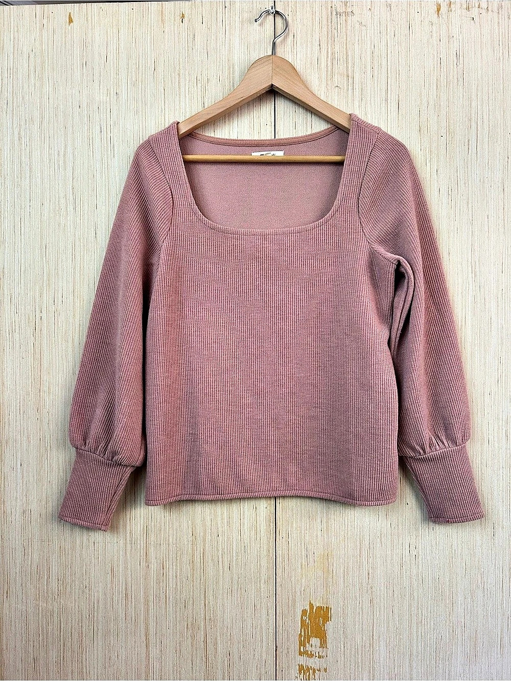 Madewell Women's Dusty Pink Scoop Neck Sweater